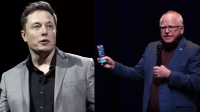Tesla stock jumps 45% in one month; Elon Musk sends message to Tim Walz: Yo Timmy ...