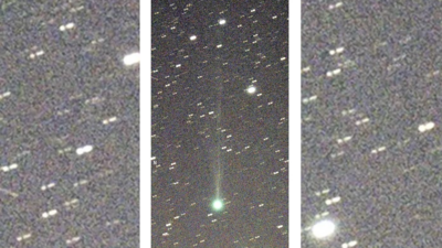 A green comet likely is breaking apart and won't be visible to the naked eye