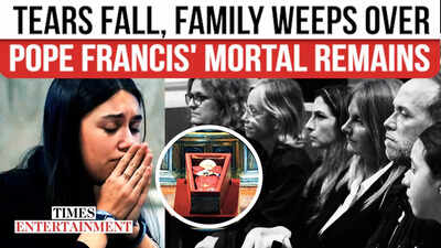 Pope Francis' Family Overcome With Grief At Basilica As Pontiff Lies In State | WATCH